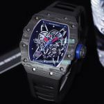 Swiss Quality Replica Richard Mille RM35-01 Skeleton Watch Black Rubber Band